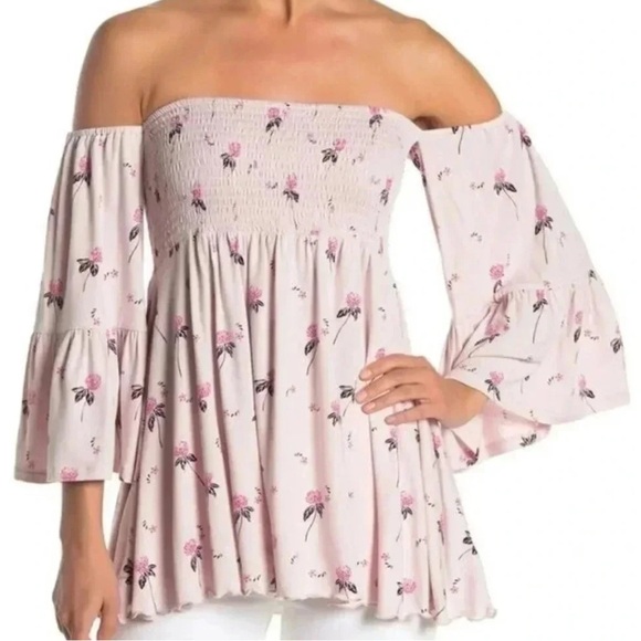 Free People Tops - Free People Lana Off Shoulder Tunic Top, Sz XS